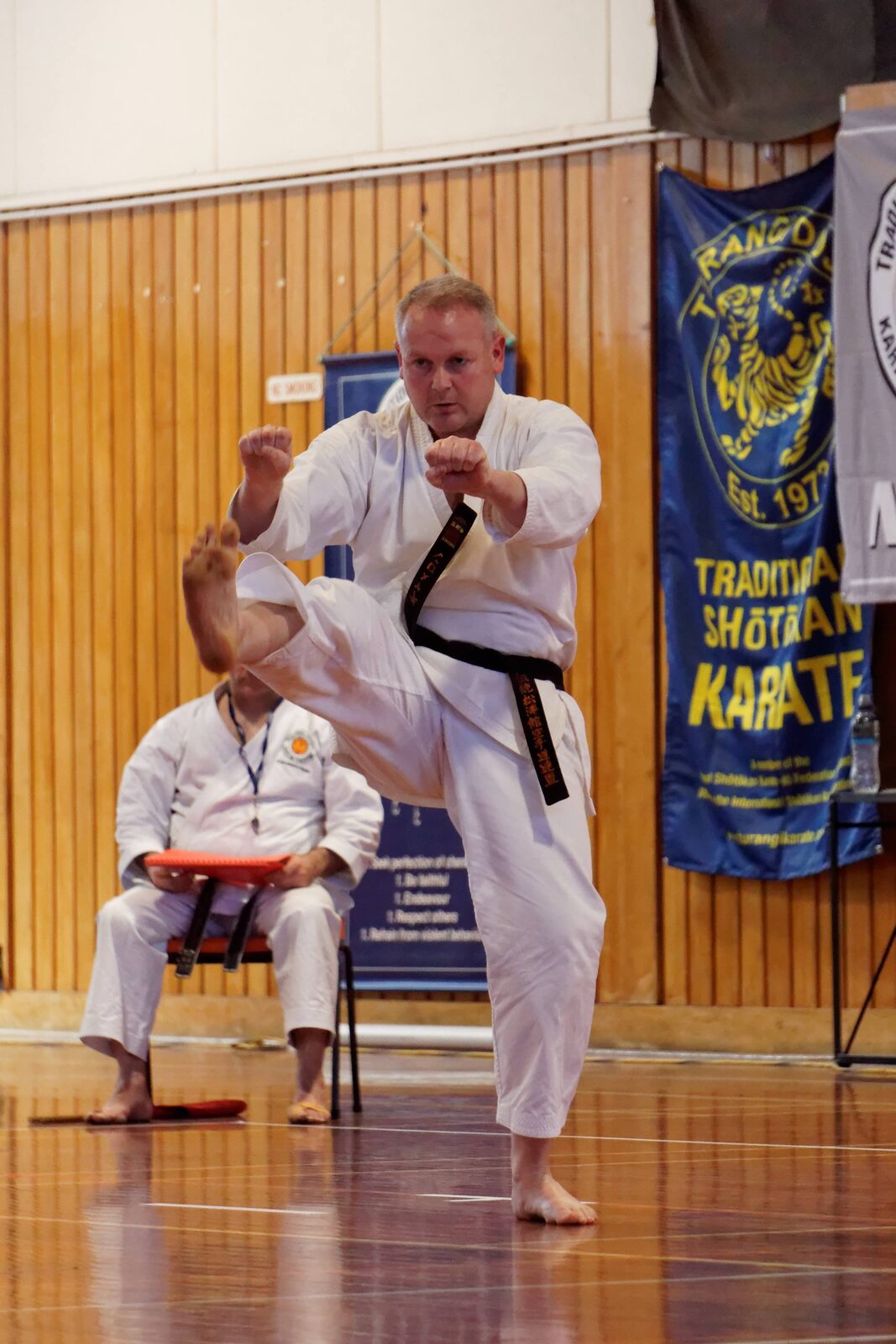 TSKF Wellington student competing in kata at Turangi